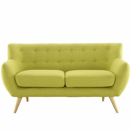 PRIMEWIR Remark Loveseat in Tufted Wheatgrass Fabric with Natural Finish Wood Legs EEI-1632-WHE